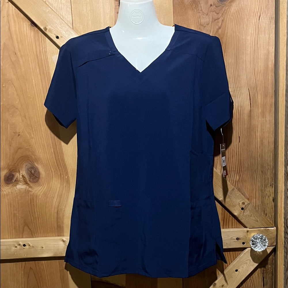 Dickies Navy V-Neck Short Sleeve Scrub Top